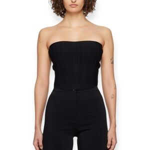 Mugler Black Knit Bustier